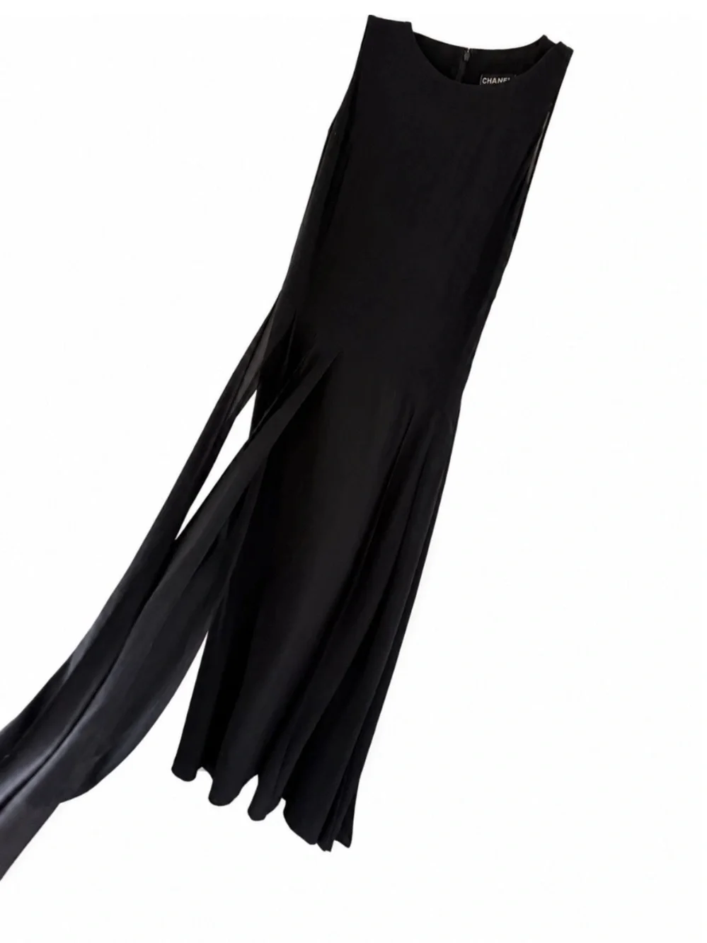Archival Vintage Chanel 1994 Black Silk Evening Dress